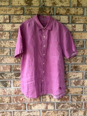 Men’s Tommy Bahama Relax Shirt Size XL Short Sleeves 100% Linen Excellent!
